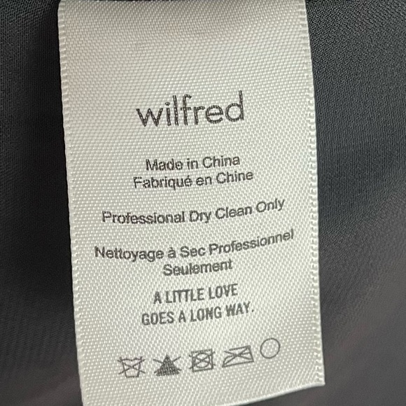 Aritzia Wilfred  | Astere Black Wrap Midi Dress Size XXS - Picture 8 of 10